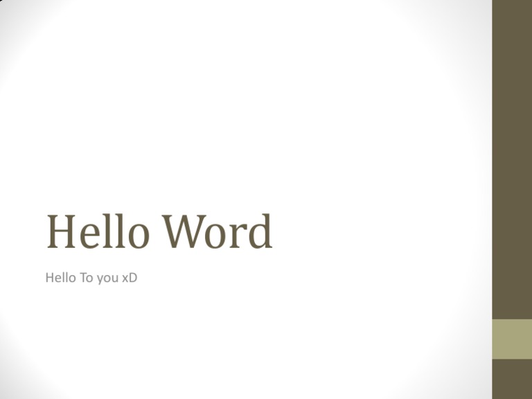Powerpoint To World | PDF