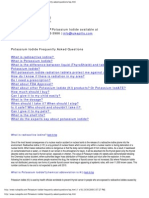 Potassium Iodide Frequently Asked Questions Faq