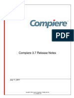 Compiere Release Notes 3.7.0