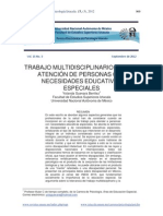 Trabajo multidisciplinario para atender necesidades educativas especiales