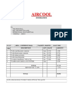 Aircool: Estimation