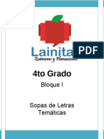 4to Grado - Bloque 1 - Sopa de Letras