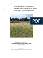 Pseudacris Regilla in The Dow's Prairie Educational Wetland: Exploring Possible Reasons Behind Pacific Chorus Frog Population Decline