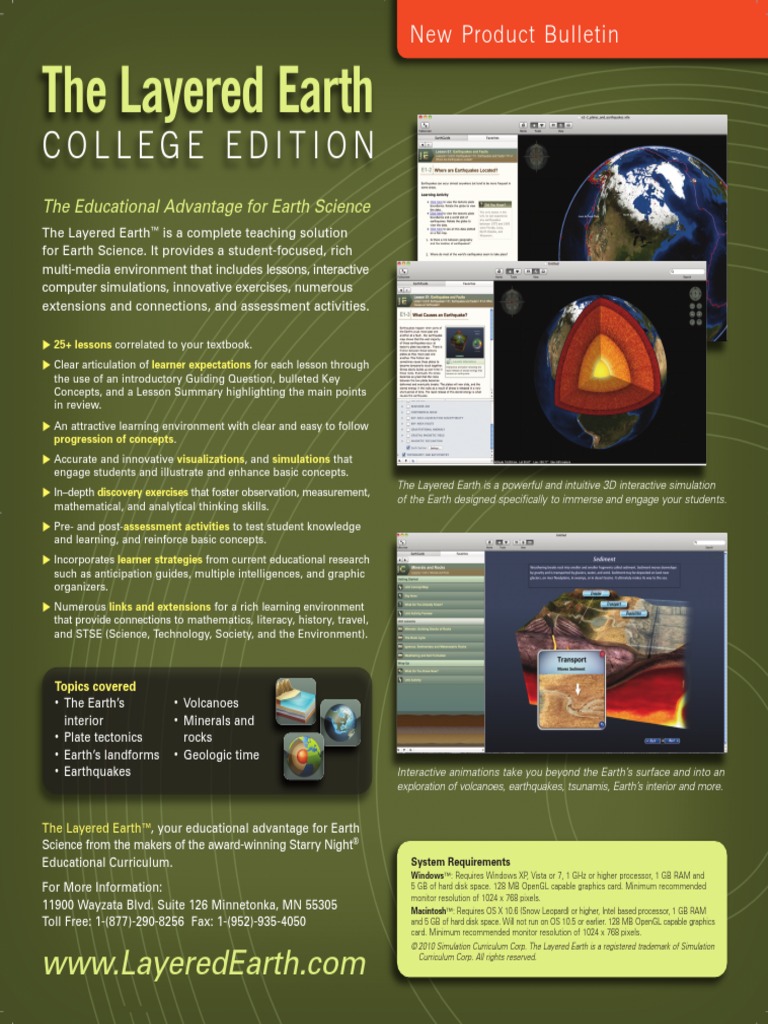 The Layered Earth: College Edition | PDF | Simulation | Curriculum