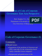 Elements of Code of Corporate Governance: East Asia Perspective