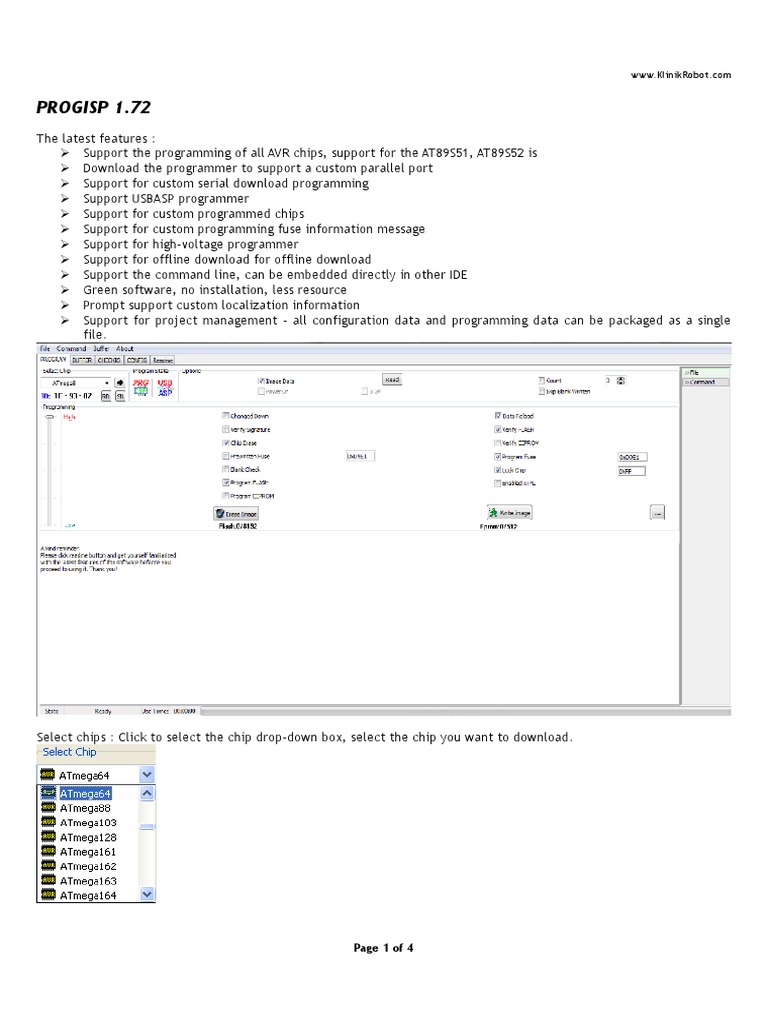 ProgISP 1.72 Software Overview | PDF | Flash Memory | Digital Electronics