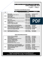 Jadual Pengajian YT FEBRUARI 2014