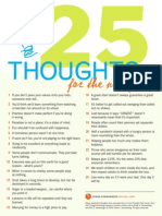25 Thoughts Poster