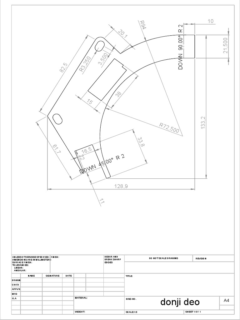 Technical Drawing Specifications Document | PDF