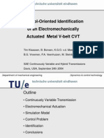 Control-Oriented Identification of An Electromechanically Actuated Metal V-Belt CVT