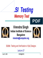 VLSI Testing: Memory Test
