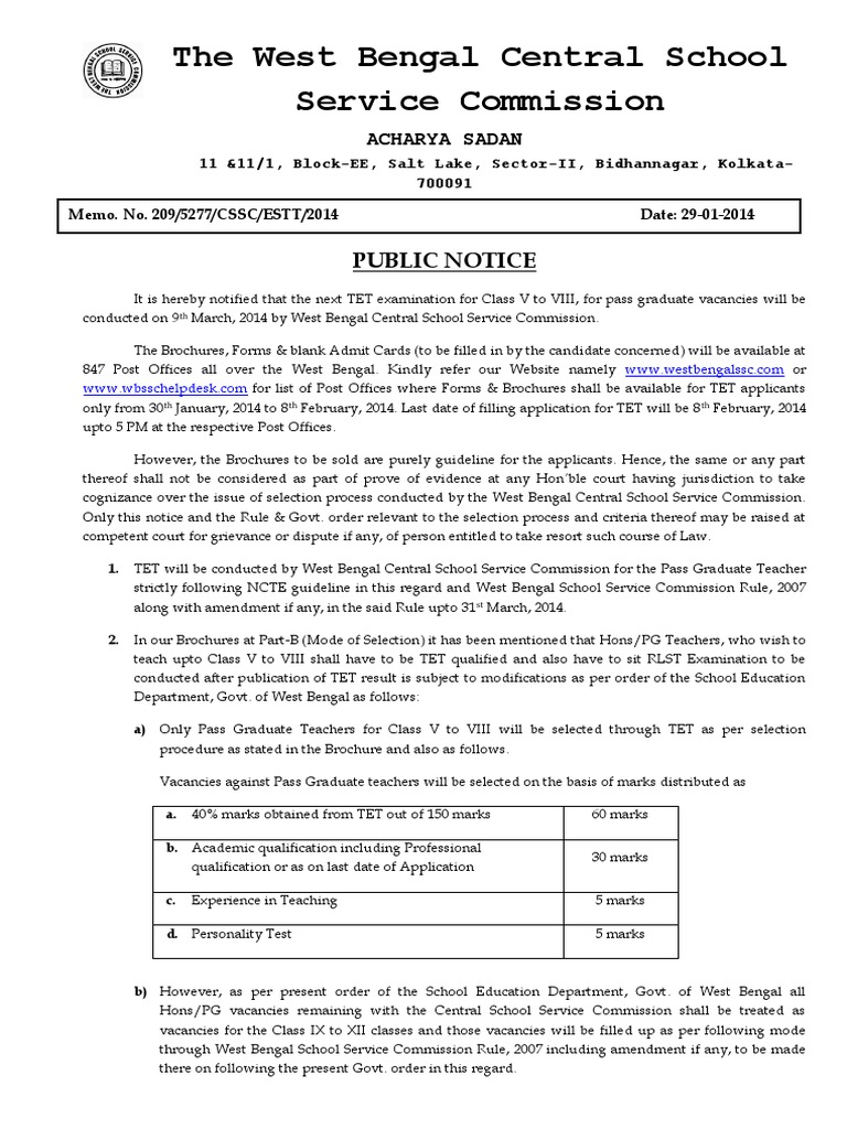 Public Notice Tet Website Postgraduate Education Government