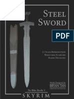 Skyrim Steel Sword Papercraft