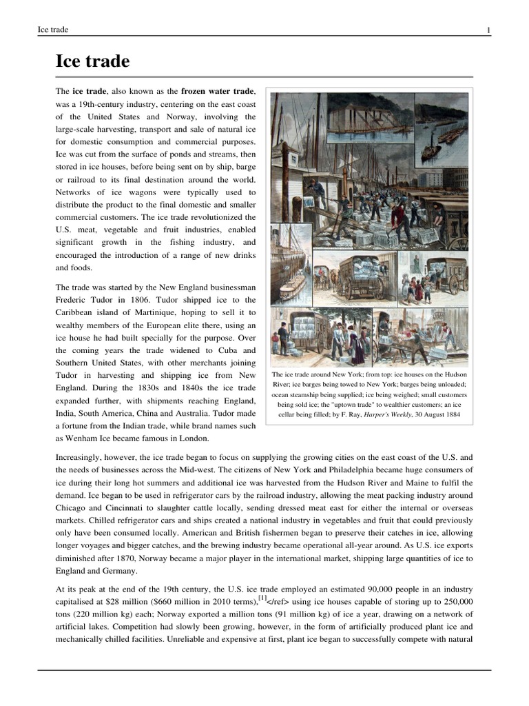 History of the 19th Century Ice Trade | PDF | Refrigeration | Transport