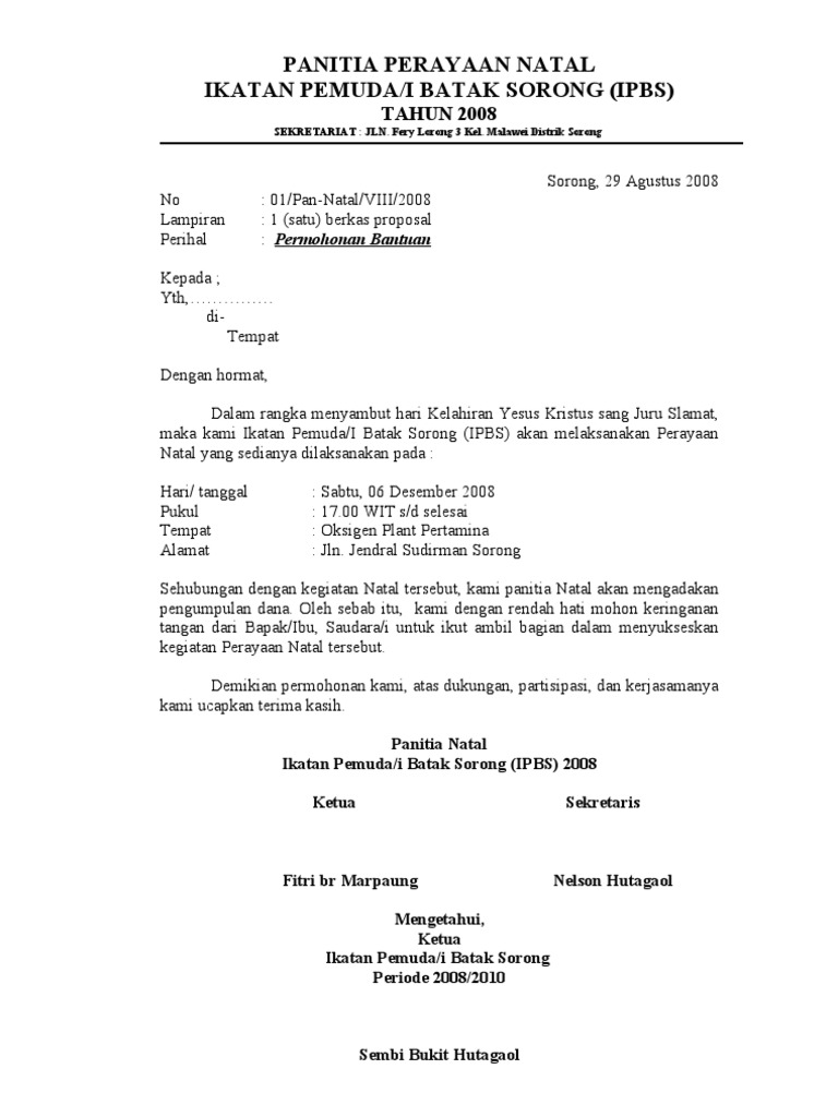 Panitia Perayaan Natal Ipbs Pdf