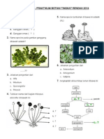 Soal Ujian Final Praktikum Botani Tingkat Rendah 2014