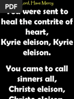 You Were Sent To Heal The Contrite of Heart, Kyrie Eleison, Kyrie Eleison