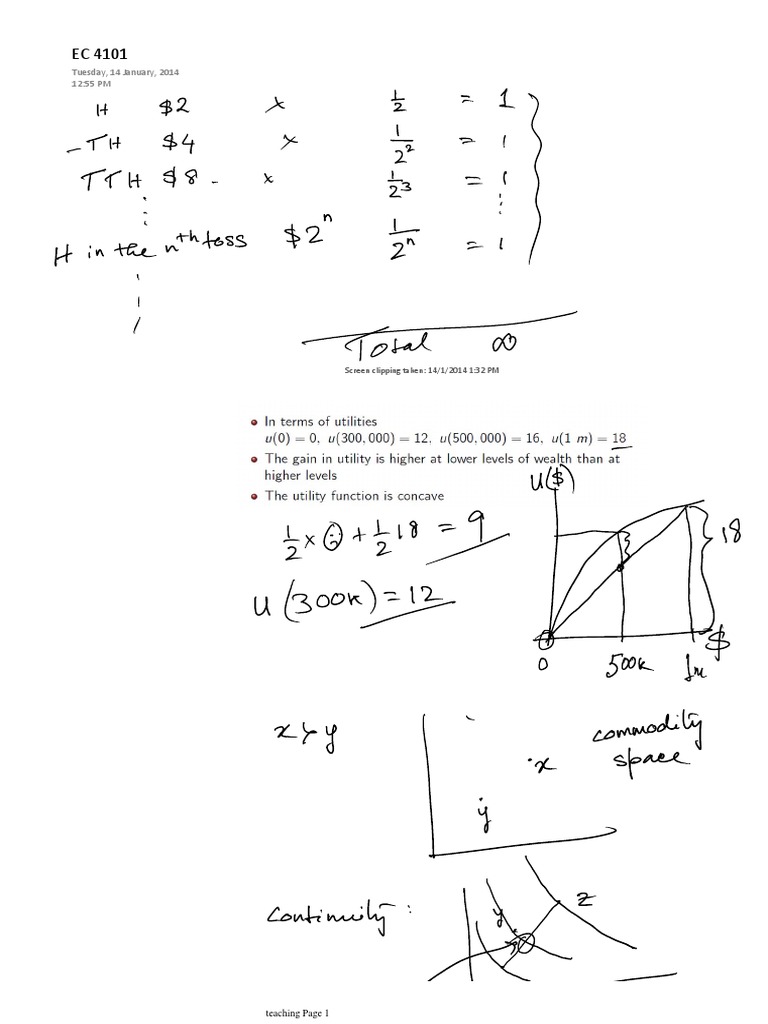 EC 4101 Teaching Document Overview | PDF