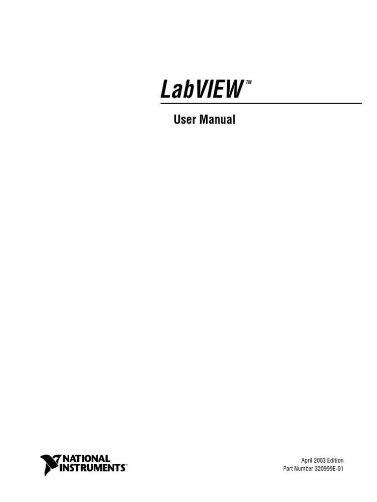 Labview User Manual | PDF