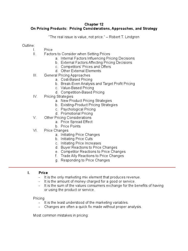 Pricing Strategies and Considerations | PDF | Pricing | Brand