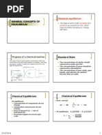 General Concepts of Equilibrium