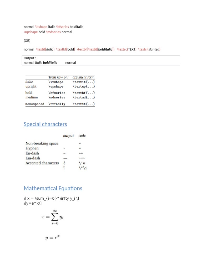 LaTeX Formatting and Equations Guide | PDF