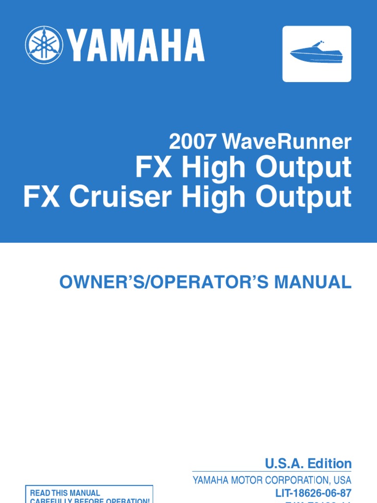 2007 Yamaha Wave Runner FX FX HO Service Manual | Traffic | Throttle