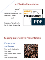 Presentation on Making an Effective Presentation 2014