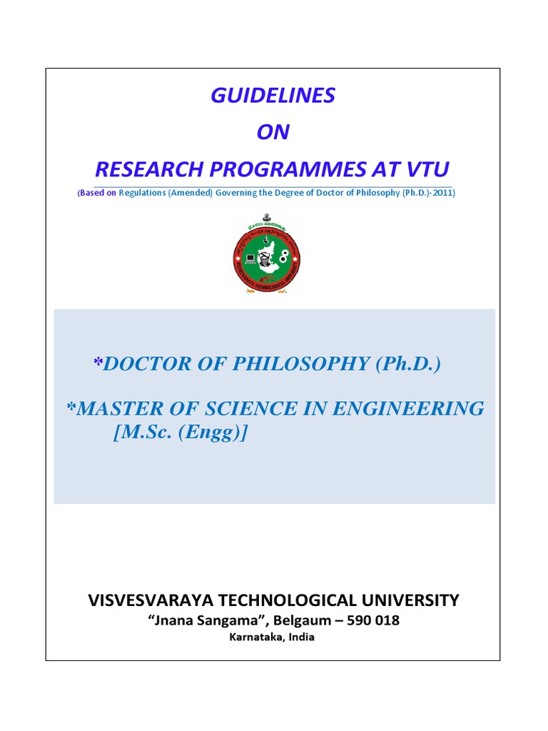 vtu phd doctoral committee format