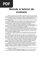 Modalitati de Evaluare pentru gimnaziu si liceu