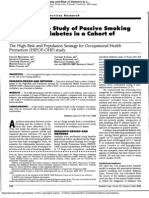 A Prospective Study of Passive Smoking and Risk of Diabetes in A Chort of Workers