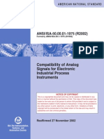 ANSI 50.00.01-1975 (R2002) - Compatibility of Analog Signals For Electronic Industrial Process Instruments