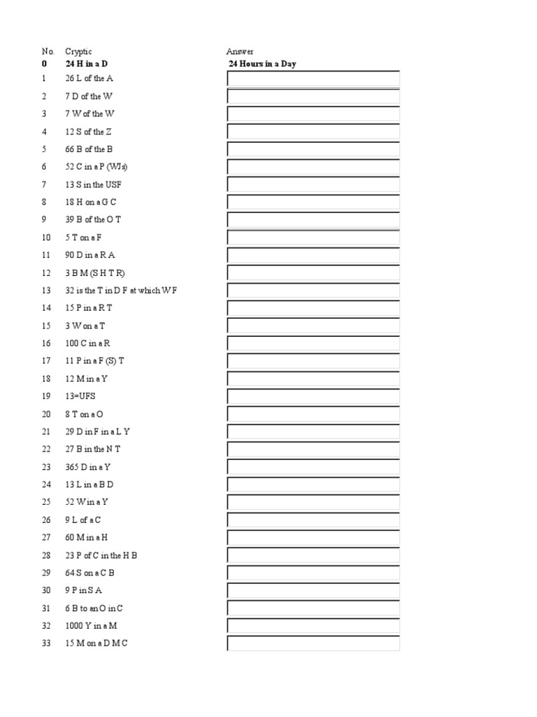 Cryptic | PDF | Teaching Methods & Materials