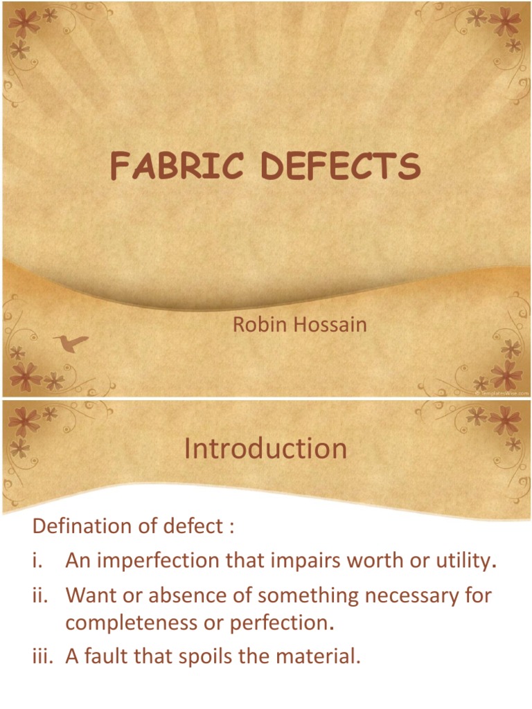 Fabric Defects PDF Weaving Loom