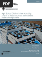 High School Choice in New York City: A Report On The School Choices and Placements of Low-Achieving Students (2013)