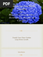 Hortência - Marques de Carvalho Recapção Crítica