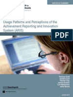 Executive Summary_Usage Patterns and Perceptions of the Achievement, Reporting and Innovation System (ARIS) (2012)