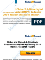Global and China 2,2-Dimethylol Propionic Acid (DMPA) Industry 2014 Market Research Report