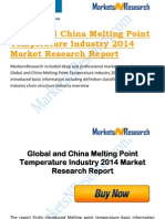 Global and China Melting Point Temperature Industry 2014 Market Research Report