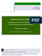 Research Colloquium-Learning From New York City's Portfolio Strategy: How Policy and Practice Can Inform Research (2011)