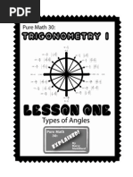 Pure Math 30 - Trigonometry Lesson 1