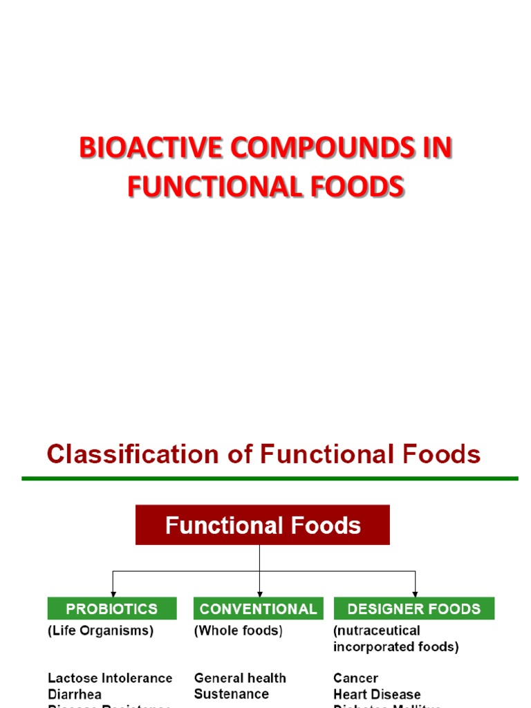 Bioactive Compounds in Functional Foods | PDF
