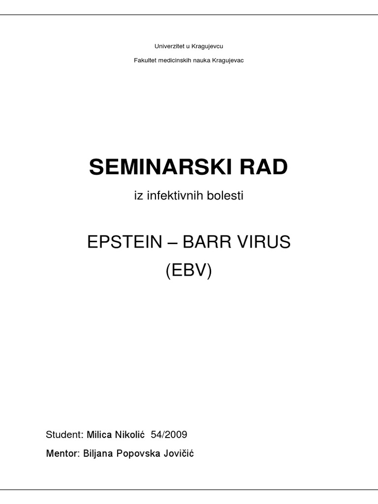 Seminarski Infektivne Ebv | PDF