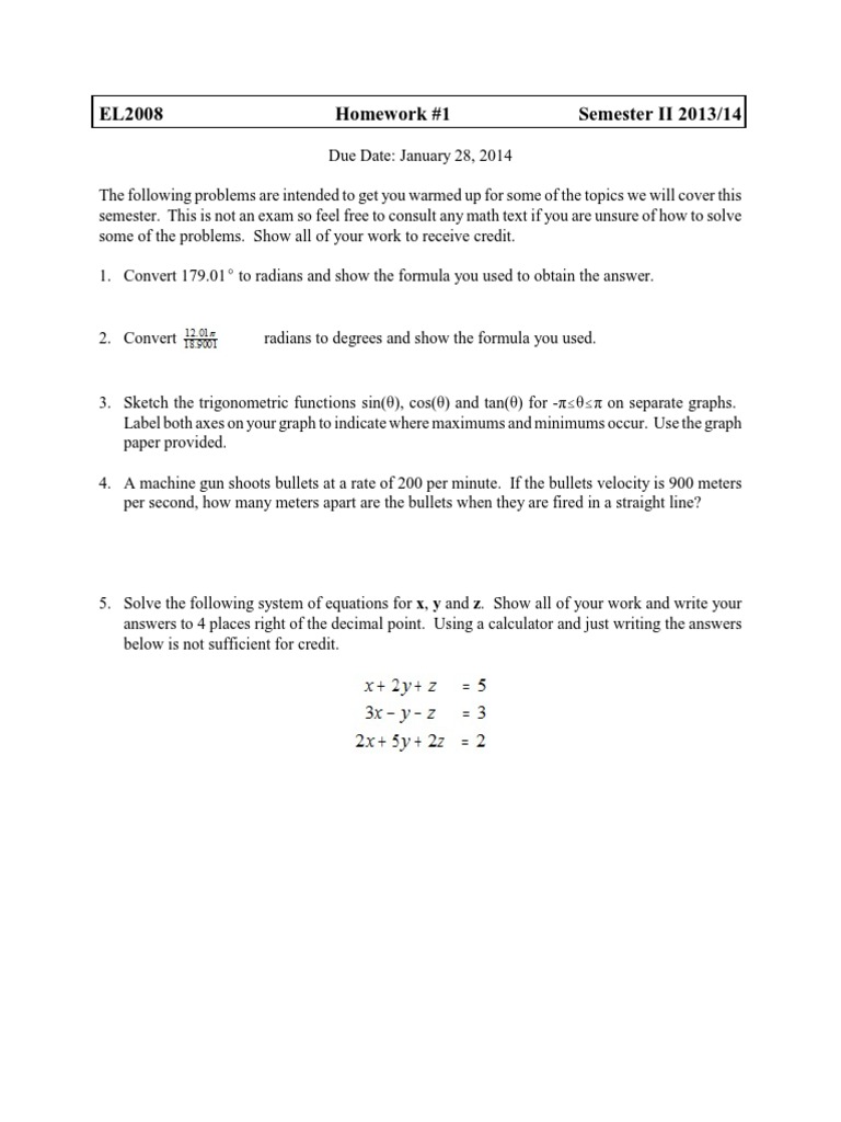 Math Homework for Students | PDF