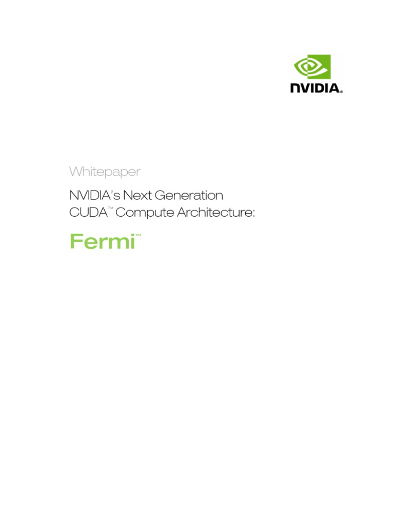 Whitepaper NVIDIA's Next Generation CUDA Compute Architecture | PDF