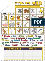 Animals 15 Domestic or Wild 3-4 PDF