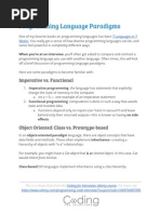 Free Programming Language Paradigms Cheat Sheet