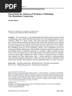 Download Penetrating the Omerta of Predatory Publishing by MIlojica K Radic SN204676691 doc pdf