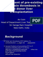 Management of Pre-existing Portal Vein Thrombosis in Live Donor Liver