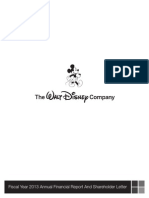 Disney's Fiscal Year 2013 Annual Financial Report and Shareholder Letter